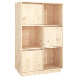 vidaXL Buffet haut Gris 74x35x117 cm Bois massif de pin