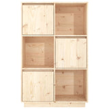 vidaXL Buffet haut Gris 74x35x117 cm Bois massif de pin