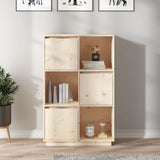 vidaXL Buffet haut Gris 74x35x117 cm Bois massif de pin
