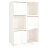 vidaXL Buffet haut Gris 74x35x117 cm Bois massif de pin