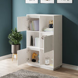 vidaXL Buffet haut Gris 74x35x117 cm Bois massif de pin