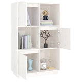 vidaXL Buffet haut Gris 74x35x117 cm Bois massif de pin