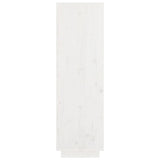 vidaXL Buffet haut Gris 74x35x117 cm Bois massif de pin