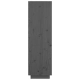 vidaXL Buffet haut Gris 74x35x117 cm Bois massif de pin
