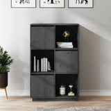 vidaXL Buffet haut Gris 74x35x117 cm Bois massif de pin (plusieurs options disponibles)