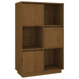vidaXL Buffet haut Gris 74x35x117 cm Bois massif de pin