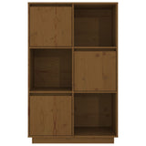 vidaXL Buffet haut Gris 74x35x117 cm Bois massif de pin