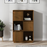 vidaXL Buffet haut Gris 74x35x117 cm Bois massif de pin