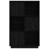 vidaXL Buffet haut Gris 74x35x117 cm Bois massif de pin
