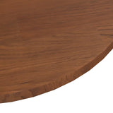vidaXL Dessus de table rond Marron foncé Ø70x1,5cm Chêne massif traité