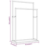 vidaXL Porte-serviettes sur pied Doré 48x24x78,5 cm Fer