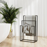 vidaXL Porte-serviettes sur pied Doré 48x24x78,5 cm Fer