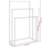vidaXL Porte-serviettes sur pied Doré 48x24x78,5 cm Fer