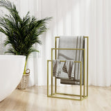 vidaXL Porte-serviettes sur pied Doré 48x24x78,5 cm Fer