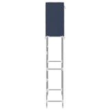 vidaXL Support de rangement 2 niveaux sur la machine à laver Bleu Fer
