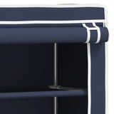 vidaXL Support de rangement 2 niveaux sur la machine à laver Bleu Fer