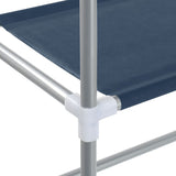 vidaXL Support de rangement 2 niveaux sur la machine à laver Bleu Fer