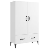 vidaXL Buffet haut noir 70x31x115 cm bois d'ingénierie