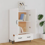 vidaXL Buffet haut noir 70x31x115 cm bois d'ingénierie