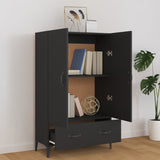 vidaXL Buffet haut noir 70x31x115 cm bois d'ingénierie