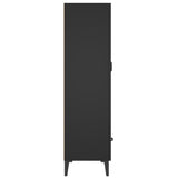 vidaXL Buffet haut noir 70x31x115 cm bois d'ingénierie