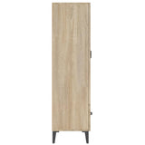 vidaXL Buffet haut noir 70x31x115 cm bois d'ingénierie