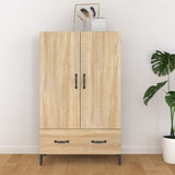 vidaXL Buffet haut noir 70x31x115 cm bois d'ingénierie