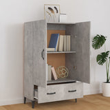 vidaXL Buffet haut noir 70x31x115 cm bois d'ingénierie
