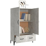 vidaXL Buffet haut noir 70x31x115 cm bois d'ingénierie