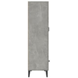 vidaXL Buffet haut noir 70x31x115 cm bois d'ingénierie