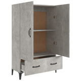 vidaXL Buffet haut noir 70x31x115 cm bois d'ingénierie