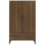 vidaXL Buffet haut noir 70x31x115 cm bois d'ingénierie