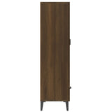 vidaXL Buffet haut noir 70x31x115 cm bois d'ingénierie