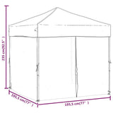 vidaXL Tente de réception pliable avec parois Taupe 2x2 m
