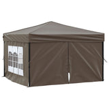 vidaXL Tente de réception pliable avec parois Taupe 2x2 m