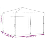 vidaXL Tente de réception pliable avec parois Taupe 2x2 m