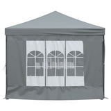 vidaXL Tente de réception pliable avec parois Taupe 2x2 m