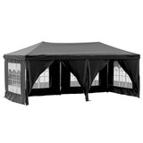 vidaXL Tente de réception pliable avec parois Taupe 2x2 m