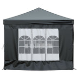 vidaXL Tente de réception pliable avec parois Taupe 2x2 m