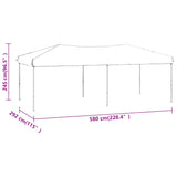 vidaXL Tente de réception pliable avec parois Taupe 2x2 m