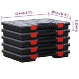 vidaXL Boîtes d'assortiment 5 pcs 40x30x5 cm Polypropylène