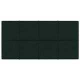 vidaXL Panneaux muraux 12 pcs Vert foncé 60x30 cm Velours 2,16 m²