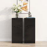 vidaXL Buffets 2 pcs noir 30x30x70 cm bois d'ingénierie