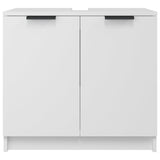 vidaXL Armoire salle de bain Blanc 64,5x33,5x59 cm Bois d'ingénierie