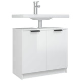 vidaXL Armoire de salle de bain Blanc brillant 64,5x33,5x59 cm