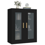 vidaXL Armoire murale suspendue Noir 69,5x34x90 cm