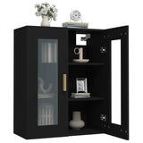 vidaXL Armoire murale suspendue Noir 69,5x34x90 cm