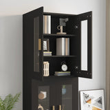 vidaXL Armoire murale suspendue Noir 69,5x34x90 cm