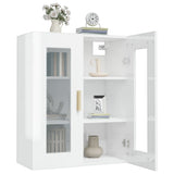 vidaXL Armoire murale suspendue Noir 69,5x34x90 cm