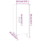 vidaXL Buffet Blanc 34,5x34x90 cm Bois d'ingénierie
